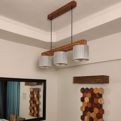 Hanging Light, Hanging Light with Dark Brown & Grey Color, Hanging Light in Wood, Hanging Light for Home, Hanging Light - IM14026