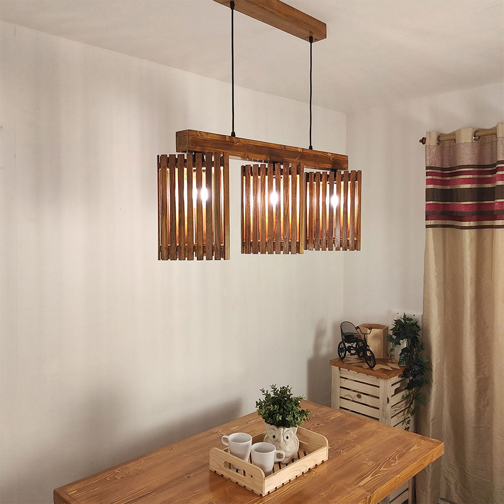 Hanging Light, Hanging Light with Dark Brown Color, Hanging Light in Wood, Hanging Light for Home, Hanging Light - IM14027