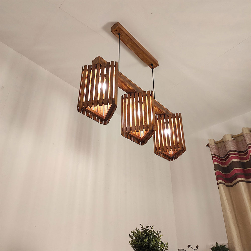 Hanging Light, Hanging Light with Dark Brown Color, Hanging Light in Wood, Hanging Light for Home, Hanging Light - IM14027