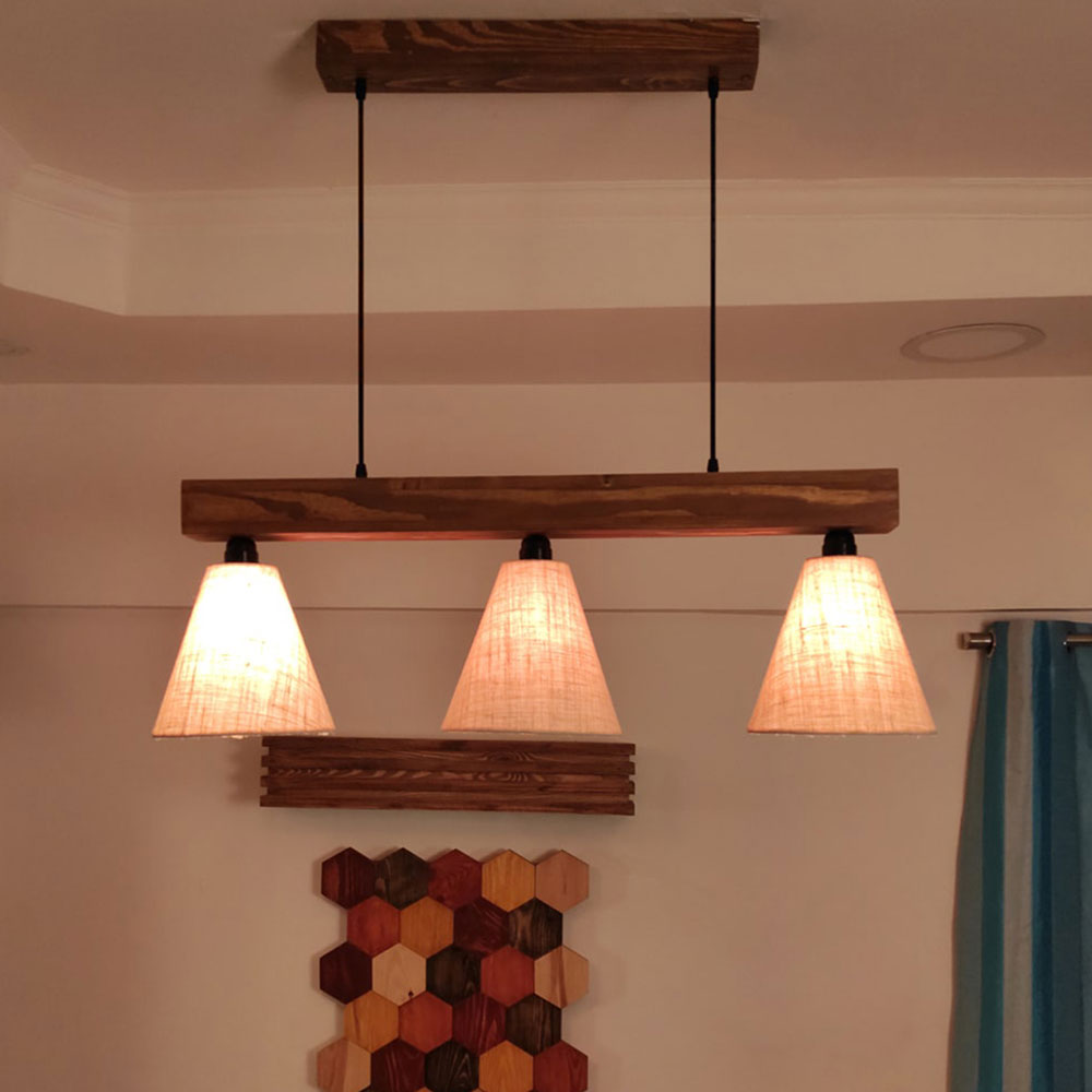 Hanging Light, Hanging Light with  Brown Color, Hanging Light in Wood, Hanging Light for Home, Hanging Light - IM14028