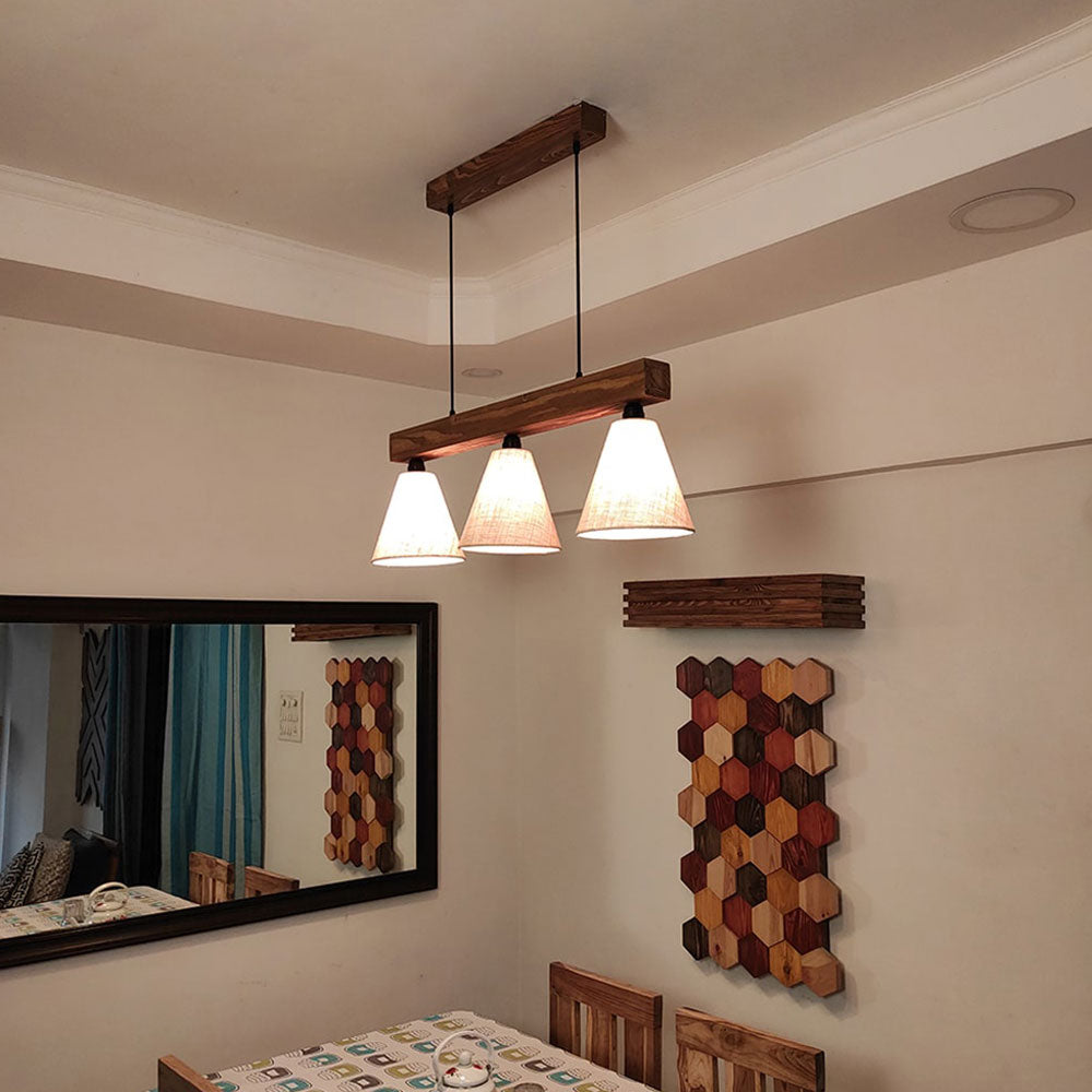 Hanging Light, Hanging Light with  Brown Color, Hanging Light in Wood, Hanging Light for Home, Hanging Light - IM14028