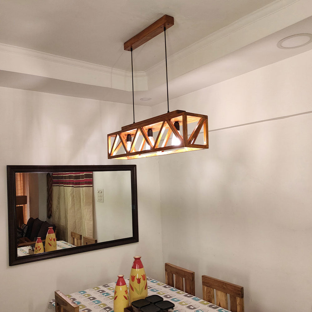 Hanging Light, Hanging Light with  Brown Color, Hanging Light in Wood, Hanging Light for Living & Dining Area, Hanging Light - IM14030