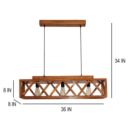 Hanging Light, Hanging Light with  Brown Color, Hanging Light in Wood, Hanging Light for Living & Dining Area, Hanging Light - IM14030