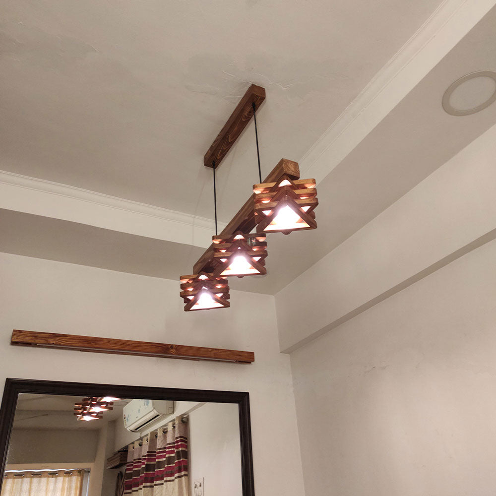 Hanging Light, Hanging Light with  Brown Color, Hanging Light in Wood, Hanging Light for Living & Dining Area, Hanging Light - IM14031