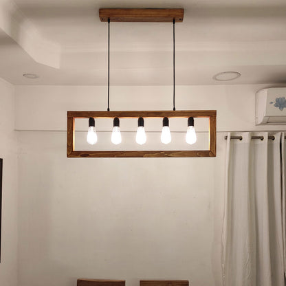 Hanging Light, Hanging Light with  Brown Color, Hanging Light in Wood, Hanging Light for Living & Dining Area, Hanging Light - IM14032