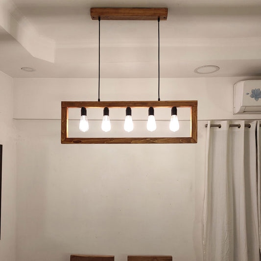 Hanging Light, Hanging Light with  Brown Color, Hanging Light in Wood, Hanging Light for Living & Dining Area, Hanging Light - IM14032