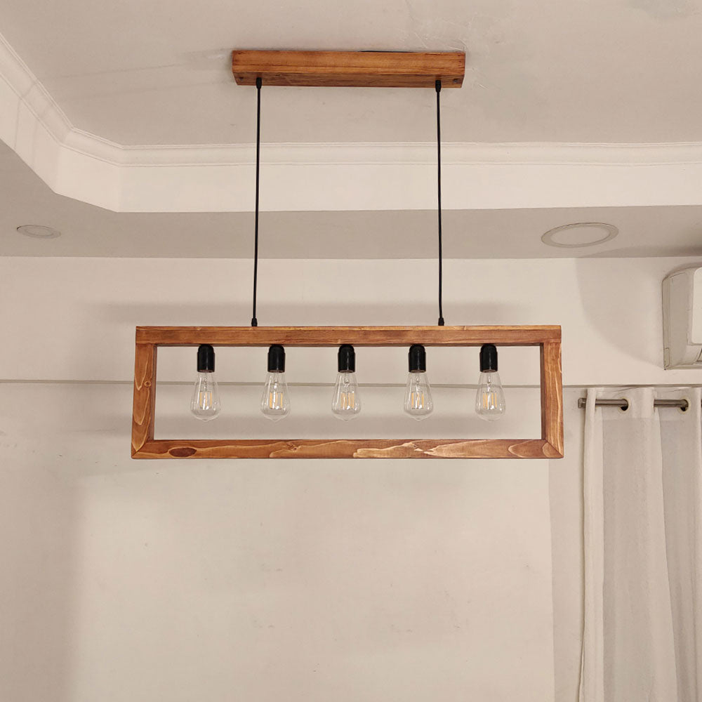 Hanging Light, Hanging Light with  Brown Color, Hanging Light in Wood, Hanging Light for Living & Dining Area, Hanging Light - IM14032