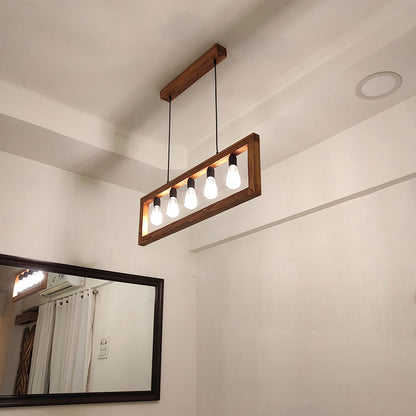 Hanging Light, Hanging Light with  Brown Color, Hanging Light in Wood, Hanging Light for Living & Dining Area, Hanging Light - IM14032