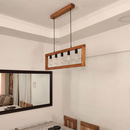 Hanging Light, Hanging Light with  Brown Color, Hanging Light in Wood, Hanging Light for Living & Dining Area, Hanging Light - IM14032