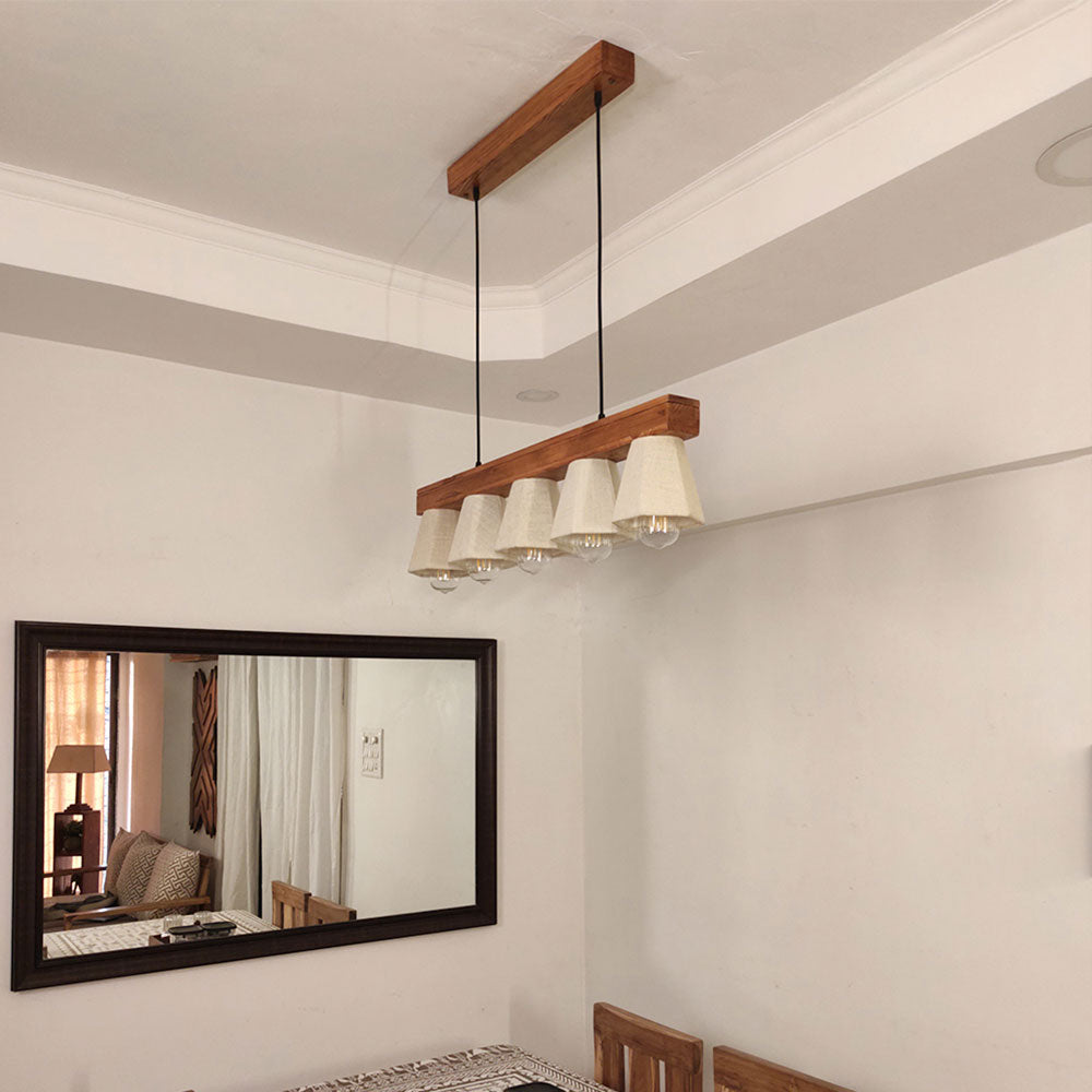 Hanging Light, Hanging Light with  Brown Color, Hanging Light in Wood, Hanging Light for Living & Dining Area, Hanging Light - IM14033