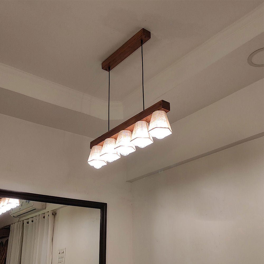 Hanging Light, Hanging Light with  Brown Color, Hanging Light in Wood, Hanging Light for Living & Dining Area, Hanging Light - IM14033