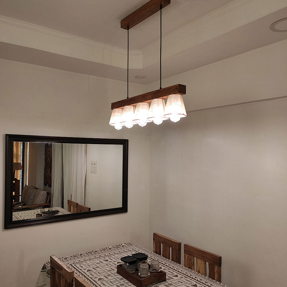 Hanging Light, Hanging Light with  Brown Color, Hanging Light in Wood, Hanging Light for Living & Dining Area, Hanging Light - IM14033