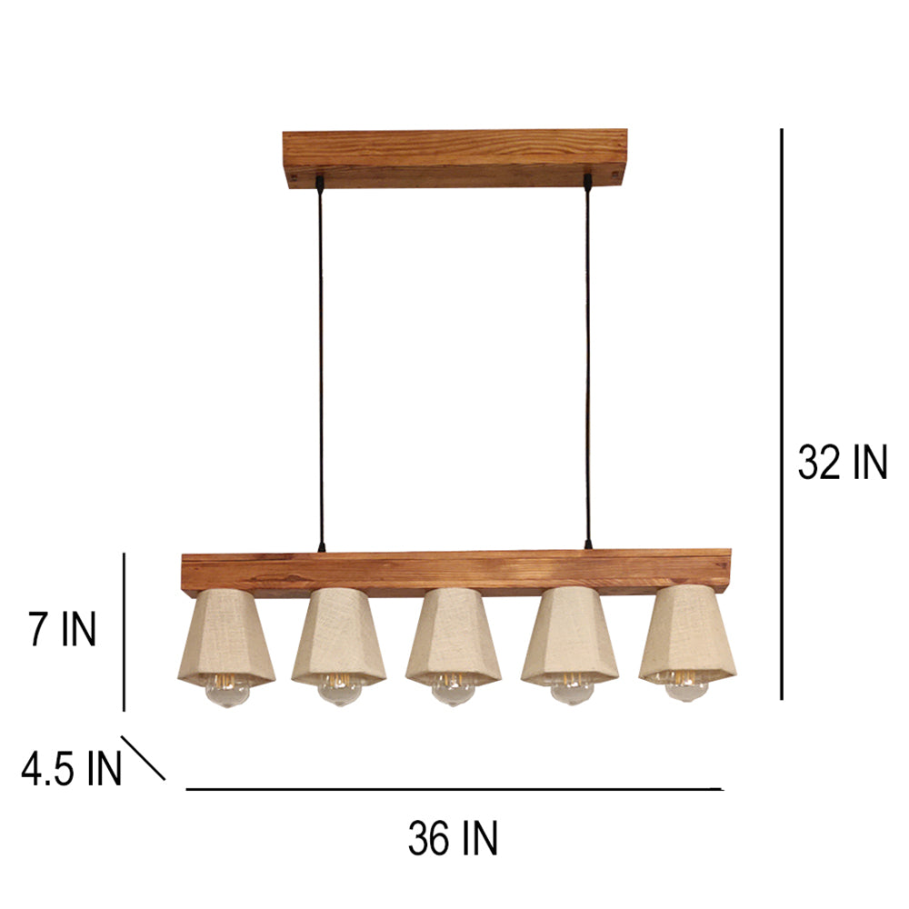 Hanging Light, Hanging Light with  Brown Color, Hanging Light in Wood, Hanging Light for Living & Dining Area, Hanging Light - IM14033