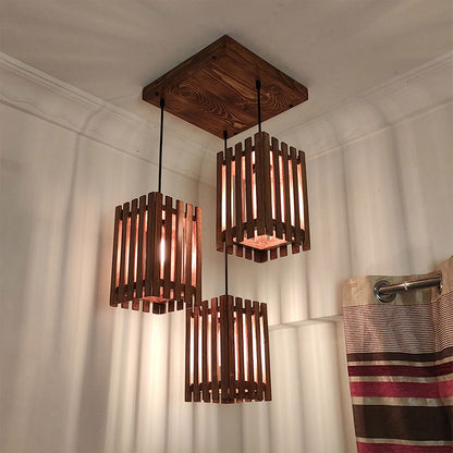 Hanging Light, Hanging Light with  Brown Color, Hanging Light in Wood, Hanging Light for Living & Dining Area, Hanging Light - IM14034