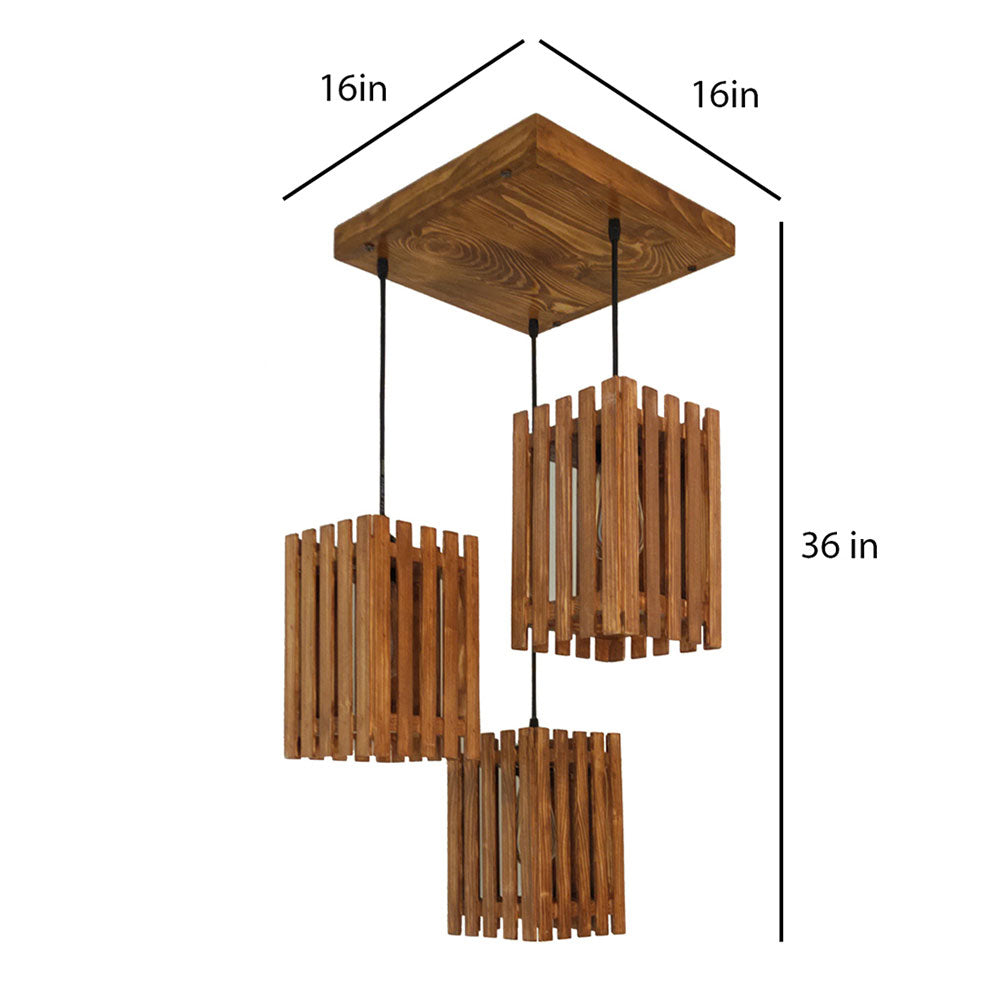 Hanging Light, Hanging Light with  Brown Color, Hanging Light in Wood, Hanging Light for Living & Dining Area, Hanging Light - IM14034