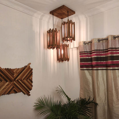 Hanging Light, Hanging Light with Dark Brown Color, Hanging Light in Wood, Hanging Light for Living & Dining Area, Hanging Light - IM14036