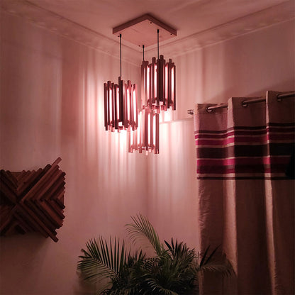 Hanging Light, Hanging Light with Light Brown Color, Hanging Light in Wood, Hanging Light for Living & Dining Area, Hanging Light - IM14037