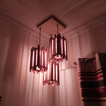 Hanging Light, Hanging Light with Light Brown Color, Hanging Light in Wood, Hanging Light for Living & Dining Area, Hanging Light - IM14037