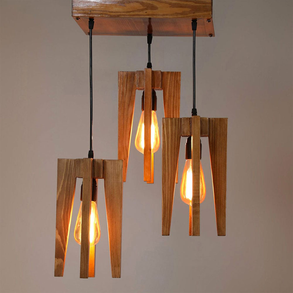 Hanging Light, Hanging Light with Brown Color, Hanging Light in Wood, Hanging Light for Living & Dining Area, Hanging Light - IM14040