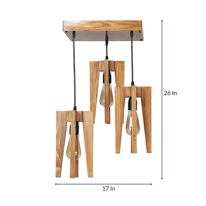 Hanging Light, Hanging Light with Brown Color, Hanging Light in Wood, Hanging Light for Living & Dining Area, Hanging Light - IM14040