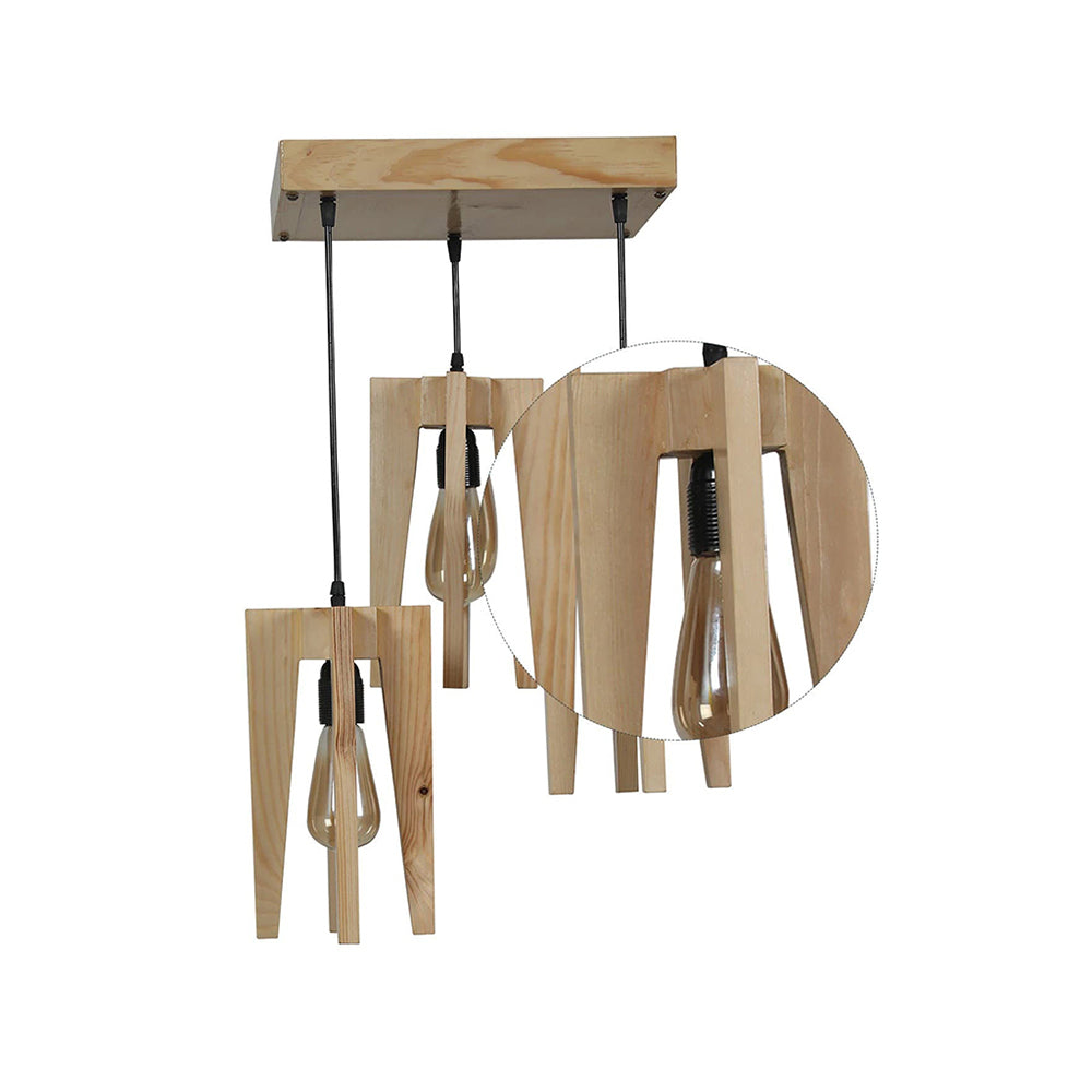 Hanging Light, Hanging Light with Light Brown Color, Hanging Light in Wood, Hanging Light for Living & Dining Area, Hanging Light - IM14041