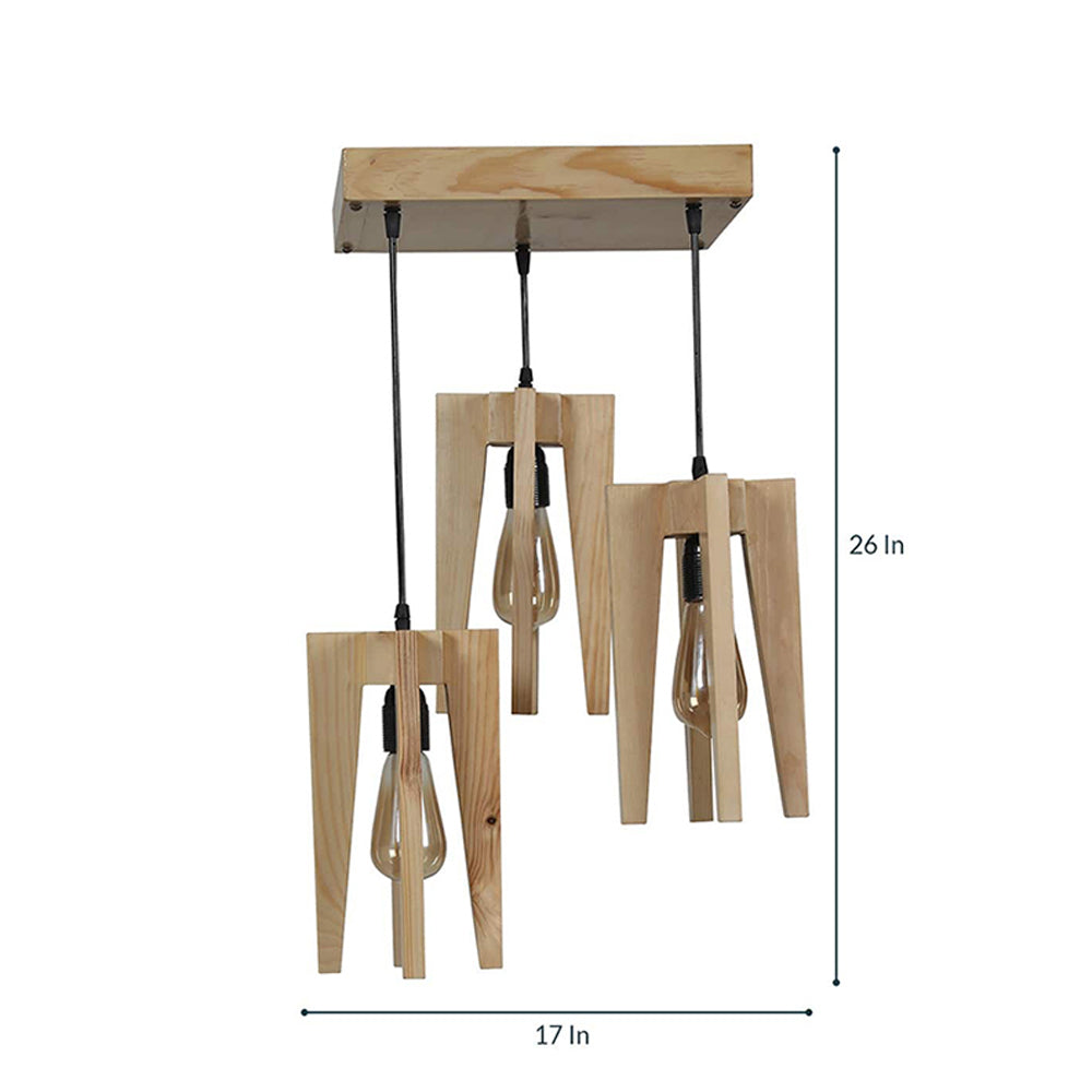 Hanging Light, Hanging Light with Light Brown Color, Hanging Light in Wood, Hanging Light for Living & Dining Area, Hanging Light - IM14041