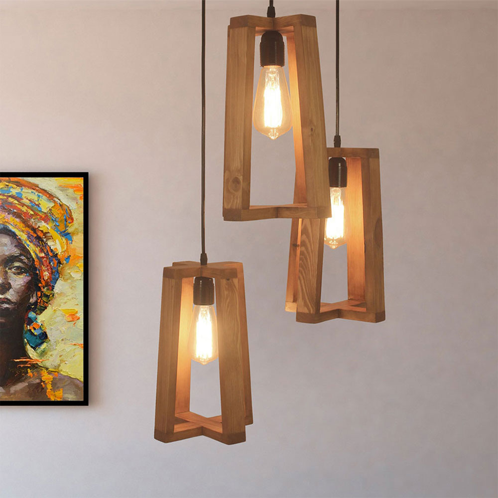 Hanging Light, Hanging Light with Brown Color, Hanging Light in Wood, Hanging Light for Living & Dining Area, Hanging Light - IM14044