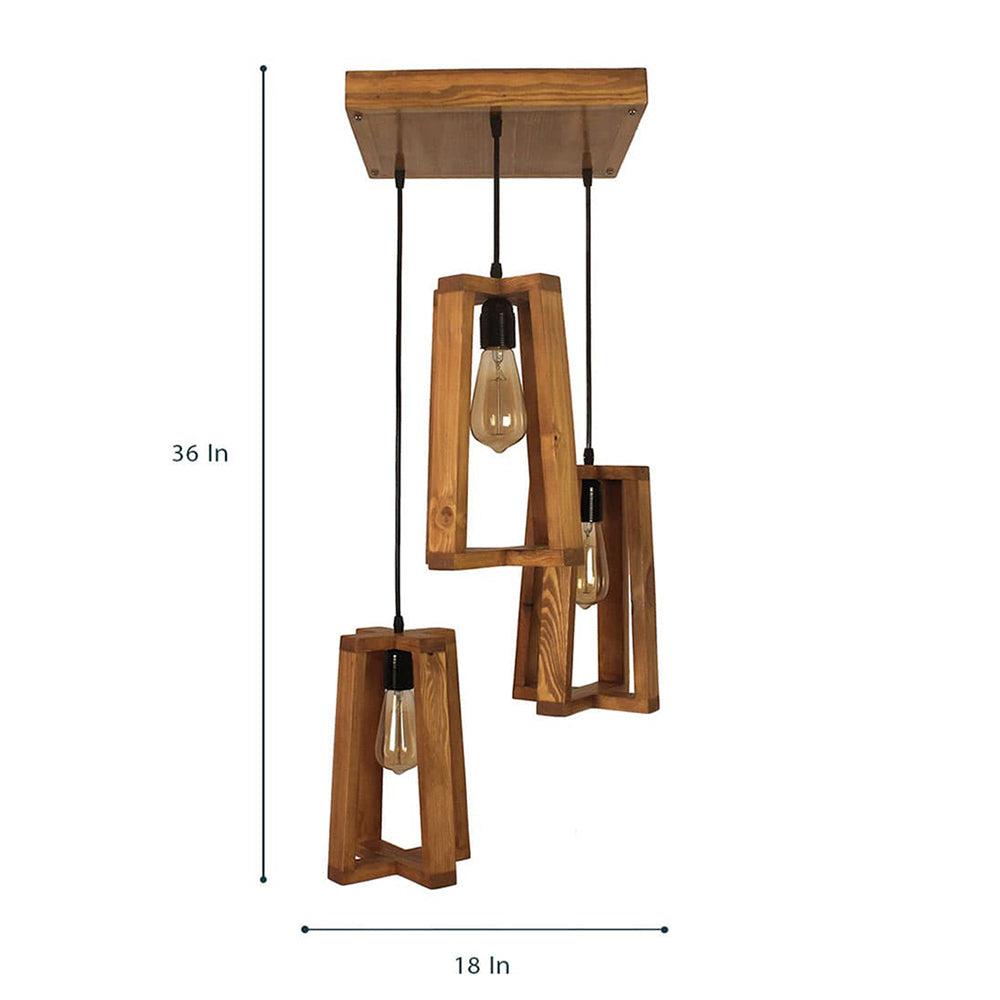 Hanging Light, Hanging Light with Brown Color, Hanging Light in Wood, Hanging Light for Living & Dining Area, Hanging Light - IM14044