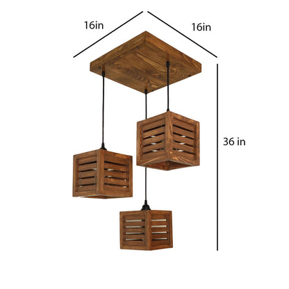 Hanging Light, Hanging Light with Brown Color, Hanging Light in Wood, Hanging Light for Living & Dining Area, Hanging Light - IM14045