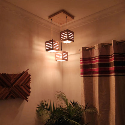 Hanging Light, Hanging Light with Light Brown Color, Hanging Light in Wood, Hanging Light for Living & Dining Area, Hanging Light - IM14046