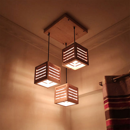 Hanging Light, Hanging Light with Light Brown Color, Hanging Light in Wood, Hanging Light for Living & Dining Area, Hanging Light - IM14046