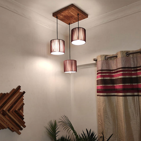 Hanging Light, Hanging Light with Dark Brown Color, Hanging Light in Wood, Hanging Light for Living & Dining Area, Hanging Light - IM14048