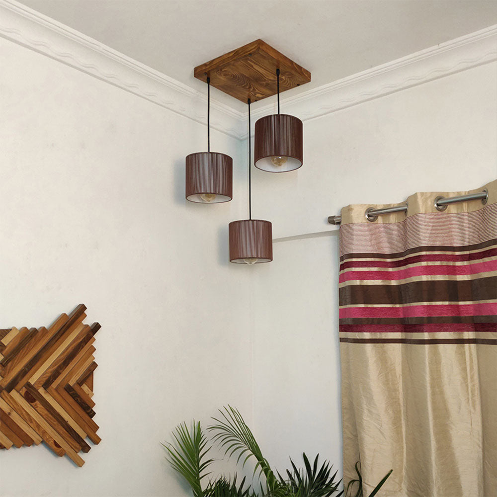 Hanging Light, Hanging Light with Dark Brown Color, Hanging Light in Wood, Hanging Light for Living & Dining Area, Hanging Light - IM14048