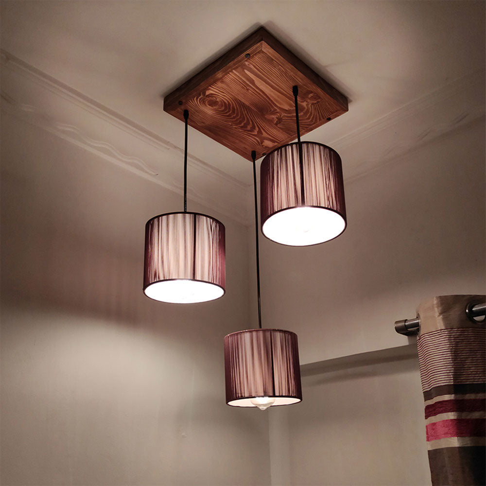 Hanging Light, Hanging Light with Dark Brown Color, Hanging Light in Wood, Hanging Light for Living & Dining Area, Hanging Light - IM14048