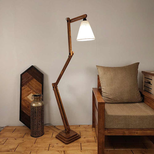 Floor Lamp, Floor Lamp with  Brown Color, Floor Lamp in Wood, Floor Lamp for Home, Floor Lamp for Living Room, Floor Lamp - IM14115