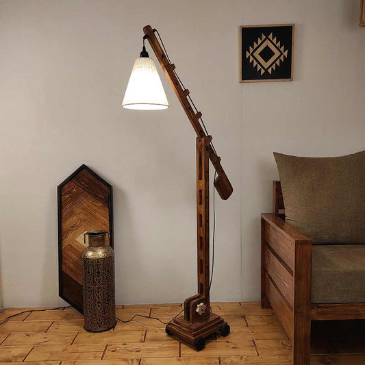 Floor Lamp, Floor Lamp with  Brown Color, Floor Lamp in Wood, Floor Lamp for Home, Floor Lamp for Living Room, Floor Lamp - IM14116