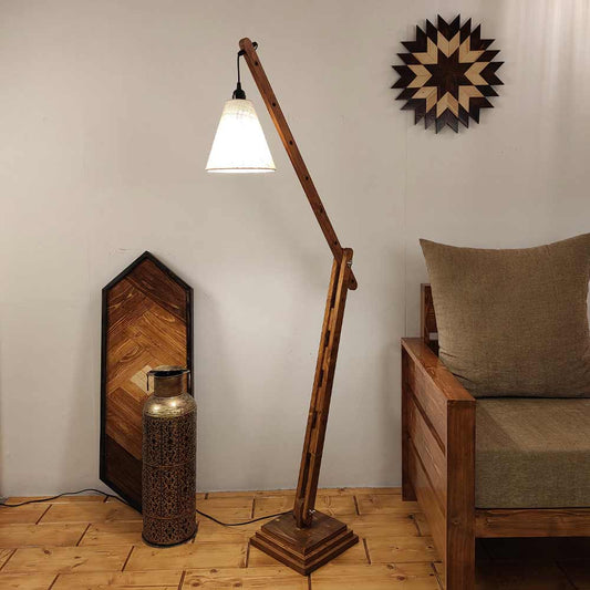 Floor Lamp, Floor Lamp with  Brown Color, Floor Lamp in Wood, Floor Lamp for Home, Floor Lamp for Living Room, Floor Lamp - IM14119