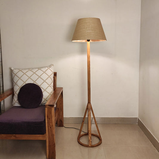 Floor Lamp, Floor Lamp with Beige Color, Floor Lamp in Wood, Floor Lamp for Home, Floor Lamp for Living Room, Floor Lamp - IM14120