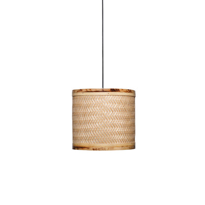 Hanging Lamp(KCHCL7), Brown Color Hanging Lamp, Bamboo Decorative Cylindrical Hanging Lamp, Hanging Lamp - IM14165