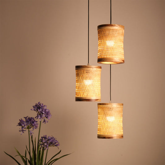 Hanging Lamp(KCHCL9), Brown Color Hanging Lamp, Decorative Pendant Lamp - Set of 3, Hanging Lamp - IM14167