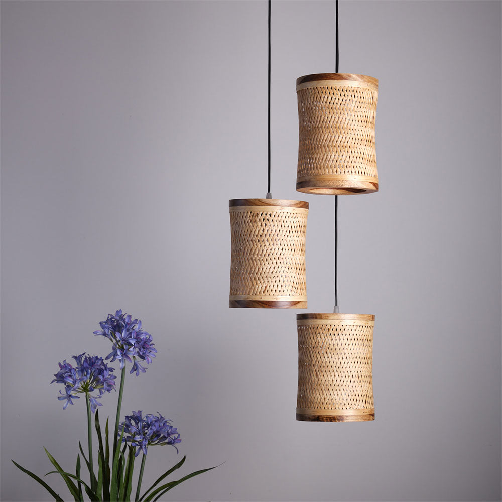 Hanging Lamp(KCHCL9), Brown Color Hanging Lamp, Decorative Pendant Lamp - Set of 3, Hanging Lamp - IM14167