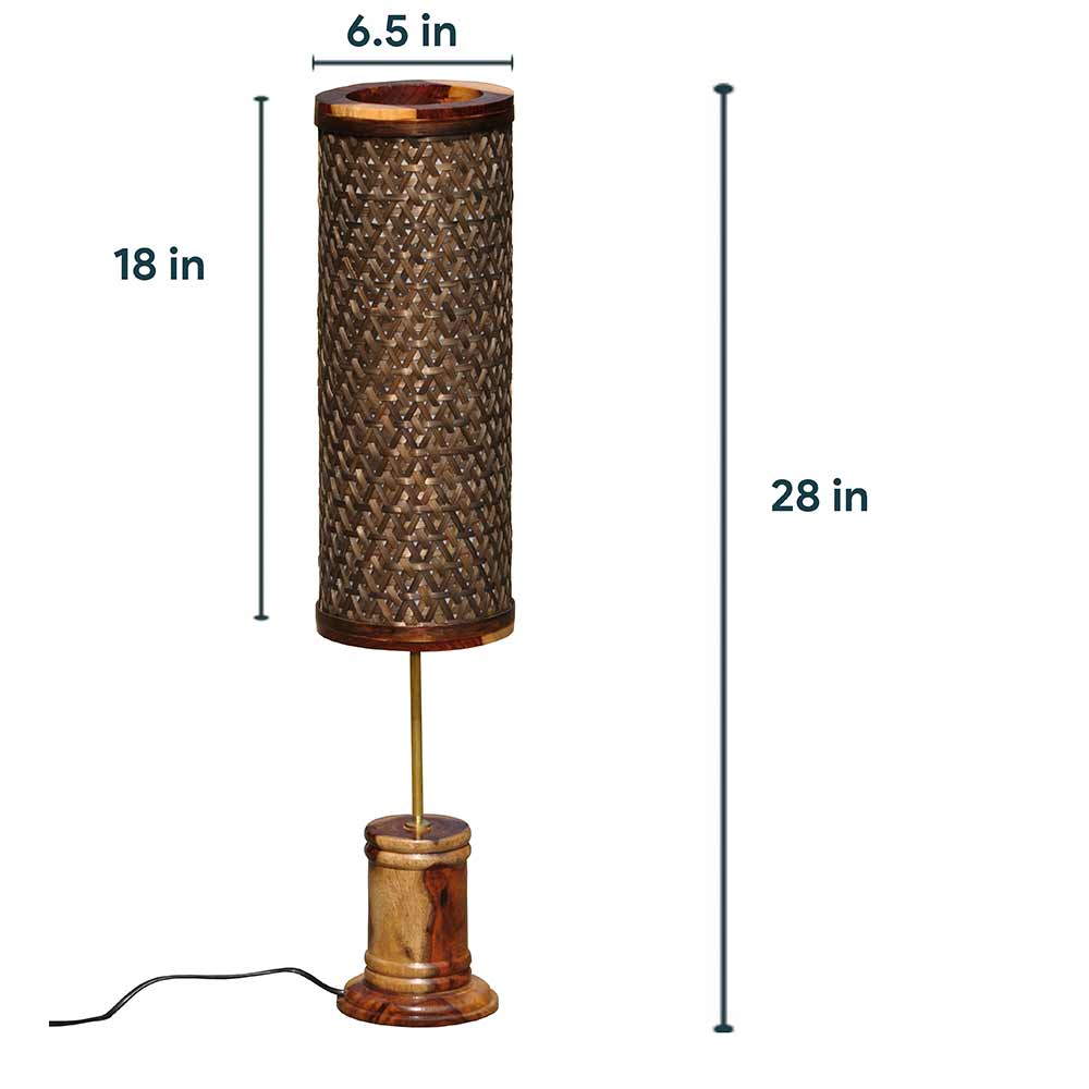 Floor Lamp(KFL3), Kraftinn Oak Brown Tattva Floor Lamp, Floor Lamp - IM14177