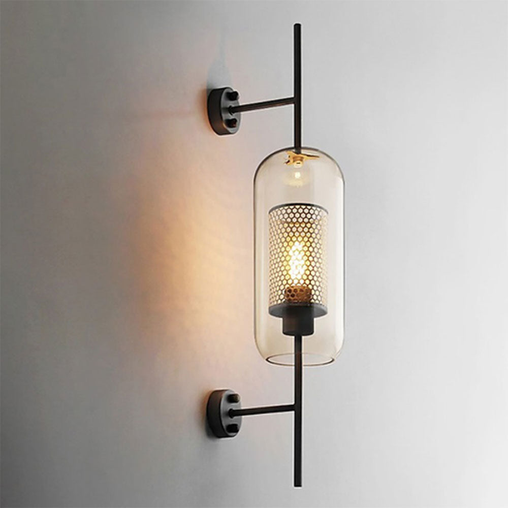 Wall Light, Mild Steel Matt Black Finish Capsule Wall Lamp(Sizzling Lights), Mordern Light, Bedroom & Living Room Wall Lamp, Wall Light - IM14185