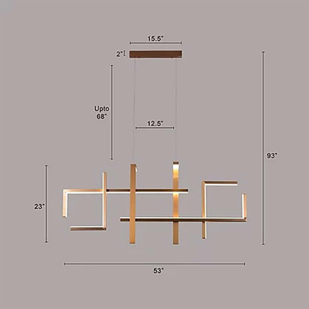 Chandelier, Sirius Chandelier (Sizzling Lights), L Shaped LED Lights Strips for Living Room & Bedroom, Chandelier - IM14198