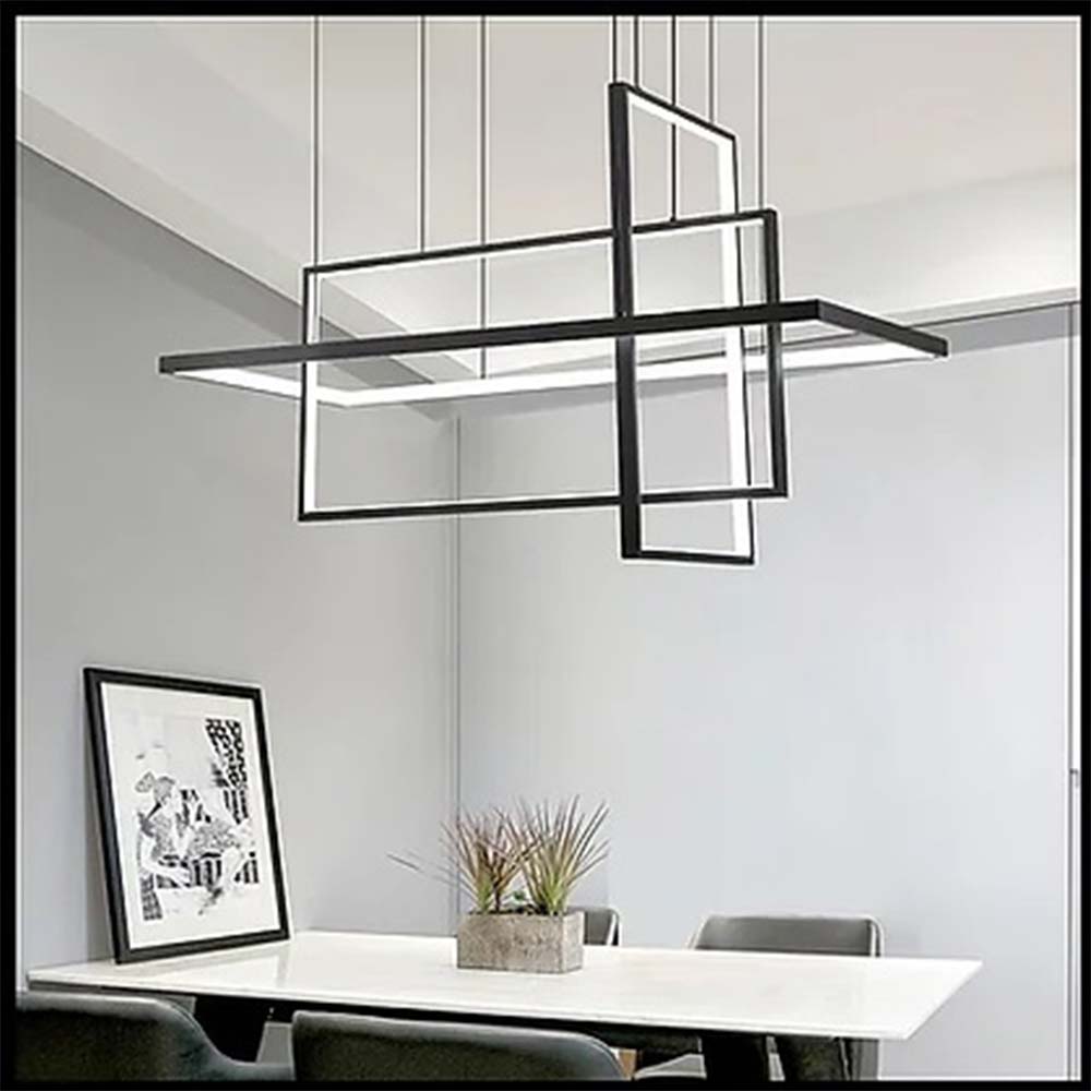 Chandelier, Rectangular Chandelier (Sizzling Lights), Chandelier for Living Room & Office, Chandelier - IM14202