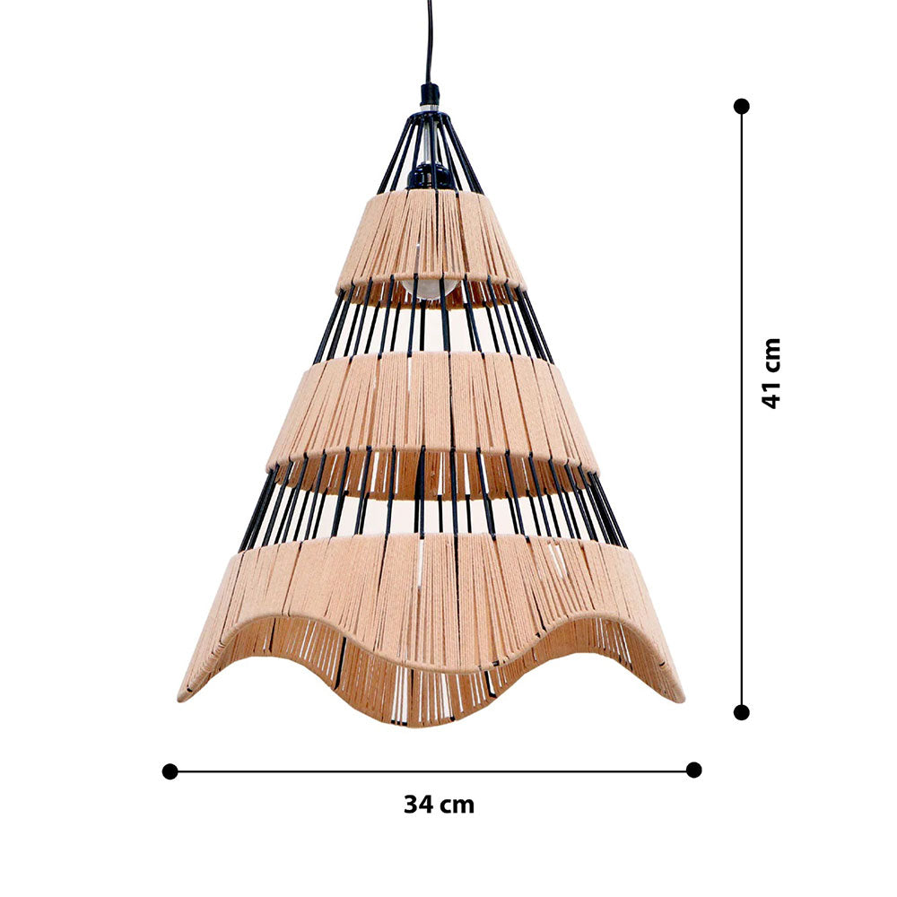 Hanging Light, V-Ira Hanging Lamp (Home Blitz), Living Room, Bedroom & Kitchen Hanging Lamp, Black & Brown Color Hanging Light, Hanging Lamp - IM14220