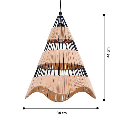 Hanging Light, V-Ira Hanging Lamp (Home Blitz), Living Room, Bedroom & Kitchen Hanging Lamp, Black & Brown Color Hanging Light, Hanging Lamp - IM14220