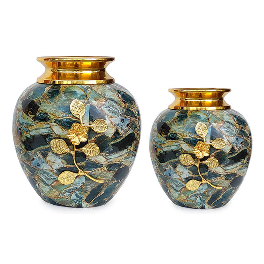 Vase, Vase with Multicolor & Golden Color, Vase for Metal, Vase for Home Decor, Vase - IM15097