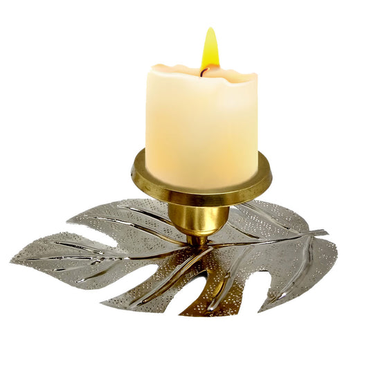 Table Accessory, Table Accessory in Metal, Table Accessory with Candle Stand,Table Accessory in Silver & Golden Color,Table Accesory - IM15119