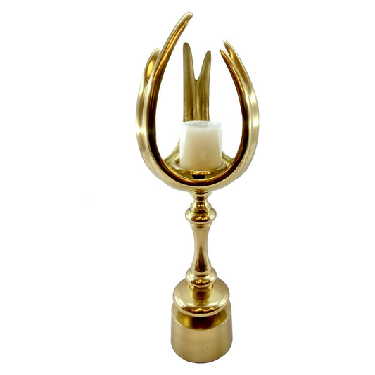 Table Accessory, Table Accessory in Metal, Table Accessory with Candle Stand,Table Accessory in Golden Color,Table Accesory - IM15124